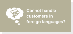 Cannot handle customers in foreign languages?