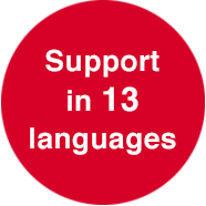 Support in 13 Languages